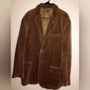 Rugged Brown Ralph Lauren Polo Men's L Cowboy Jacket Blazer Sport Coat Corduroy.